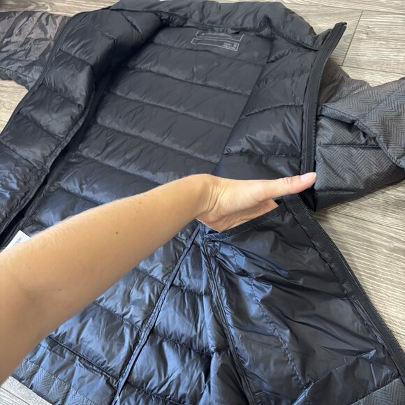 Eddie Bauer EB650 Down Jacket Womens M Brown Lightweight Puffer Hiking Travel - Picture 16 of 16